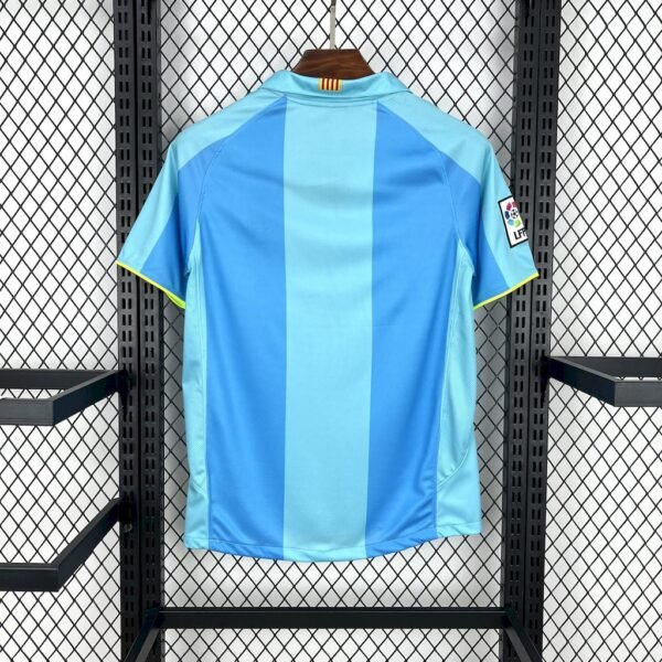 Parte trasera camiseta visitante FC Barcelona 2007-08 con espacio para nombre y número personalizados