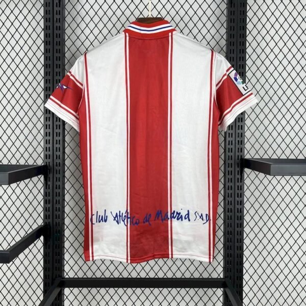 Parte trasera camiseta local Atlético de Madrid 1999-2000 con espacio para nombre y número personalizados