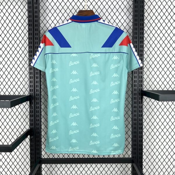 Parte trasera camiseta visitante FC Barcelona 1992-95 con espacio para nombre y número personalizados