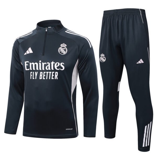 Chandal Entrenamiento Real Madrid 25/26 Negro Blanco